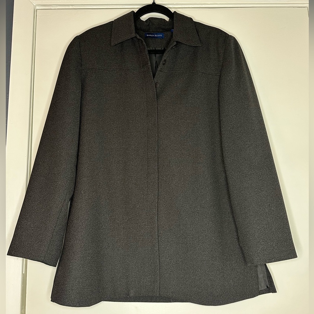 Dark gray Karen Scott coat. Size 12